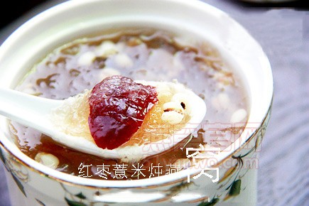 红枣薏米炖燕窝的制作方法