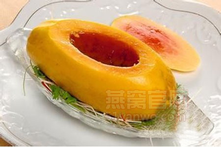 木瓜燕窝的做法的制作方法