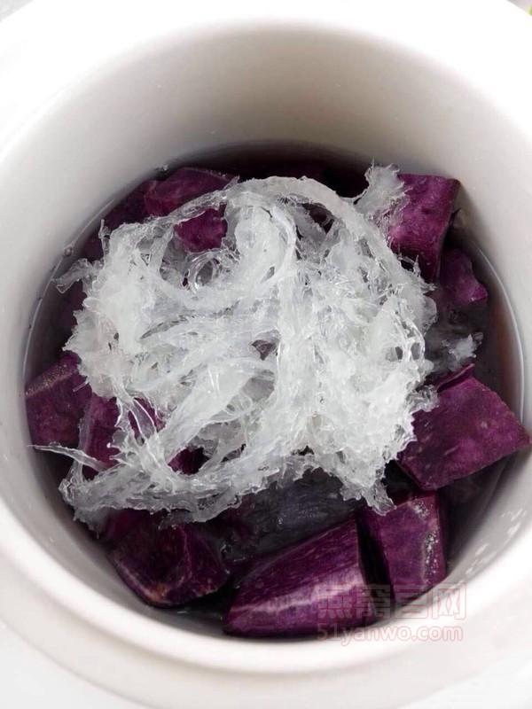 紫薯炖燕窝的制作方法