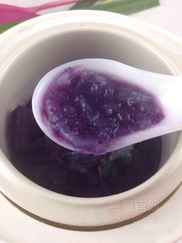 紫薯炖燕窝的制作方法